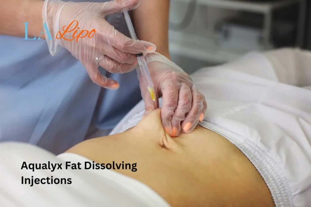 woman having fat dissolving injections Royal Leamington Spa in the stomach