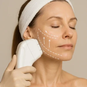 Woman having HI-FU to reduce wrinkles call LA LIPO Royal Leamington Spa Now!